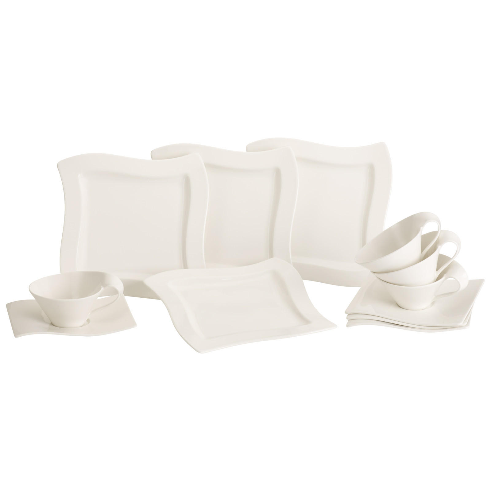 TEESERVICE NewWave weiß 12er Set - Weiß, Keramik (1/1/1cm) - Villeroy & Boch