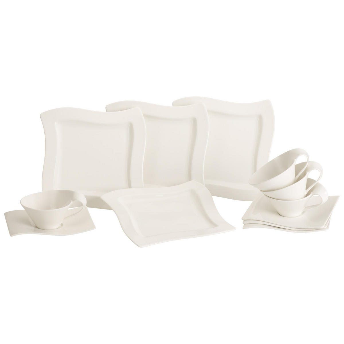 TEESERVICE NewWave weiß 12er Set - Weiß, Keramik (1/1/1cm) - Villeroy & Boch