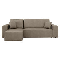 ECKSOFA Karl - Hellbraun/Schwarz, Holz/Kunststoff (244/145cm) - MIRJAN24