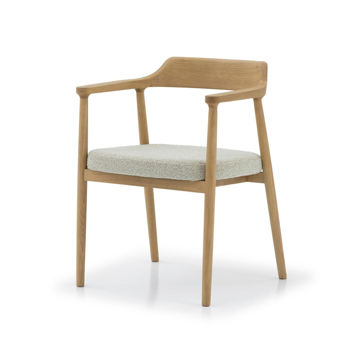 ESSZIMMERSTUHL Bergen beiger Sitz - Beige, Holz (58/77/59cm) - WOODEK