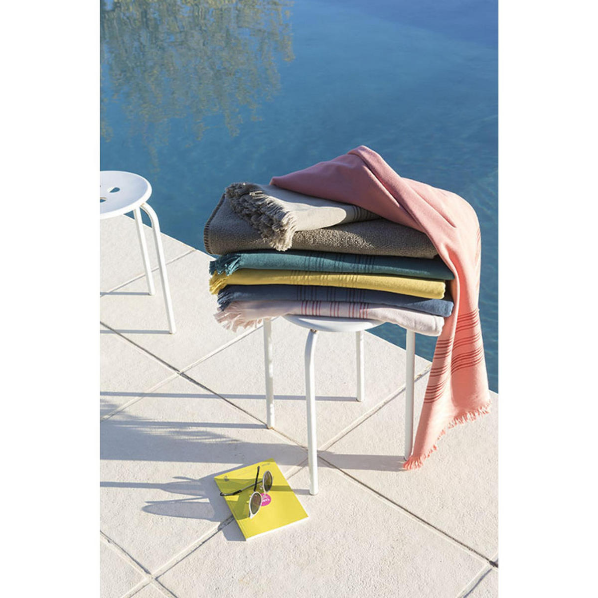 HAMMAM-TUCH Cancun currygelb 90 x 180 cm - Currygelb, Textil (90/180cm) - Vivaraise