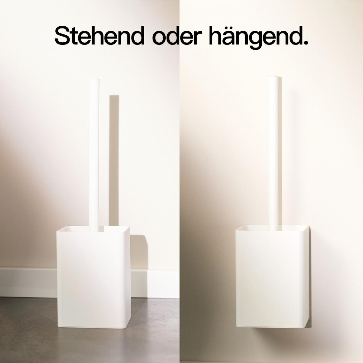 TOILETTENBÜRSTE OHNE BOHREN - Weiß, Metall (10/37/10cm)