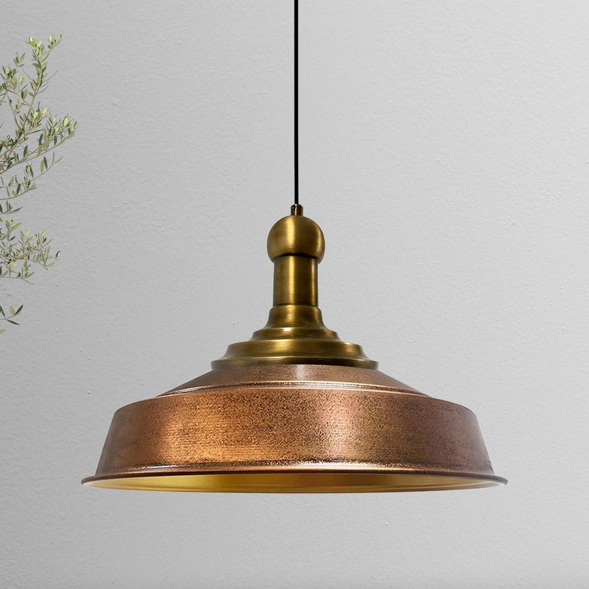 KÜCHENLAMPE Asletl Long-Knob 40/30 cm - Kupferfarben, Metall (40/30cm) - Bamyum