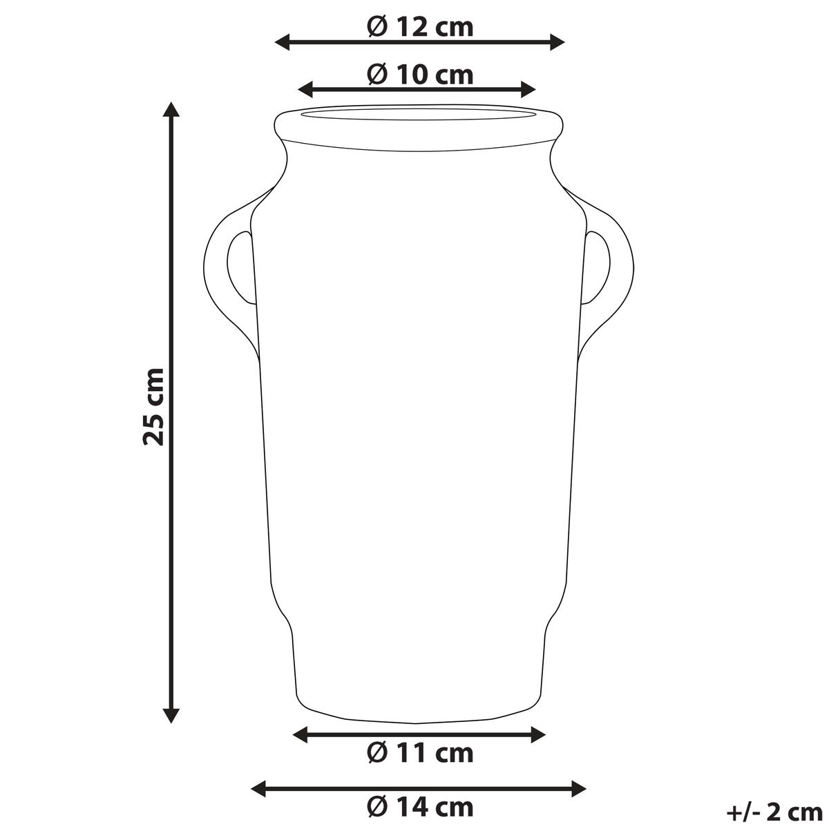 BLUMENVASE Steinzeug blau Gerrha - Blau, Stein (25cm) - Beliani
