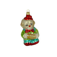 CHRISTBAUMSCHMUCK Clown mit Ziehharmonika 12 cm - Multicolor, Metall (0.1/12/0.1cm)