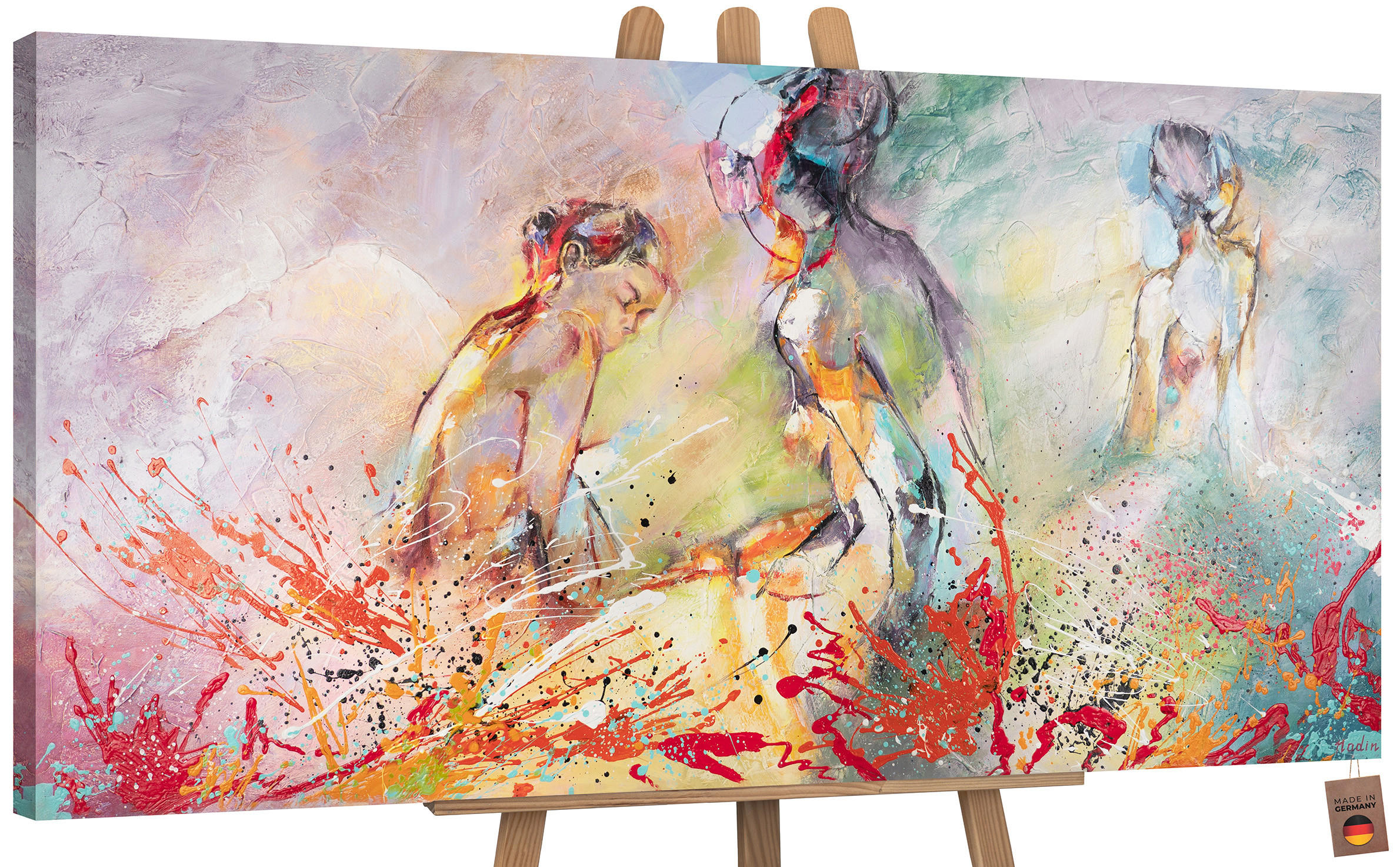 YS-art gallery Gemälde Rot 120x60 cm