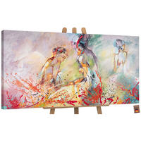 GEMÄLDE Heißer Sommer auf Keilrahmen 160x80 cm - Rot, Holz (160/80cm) - YS-art gallery