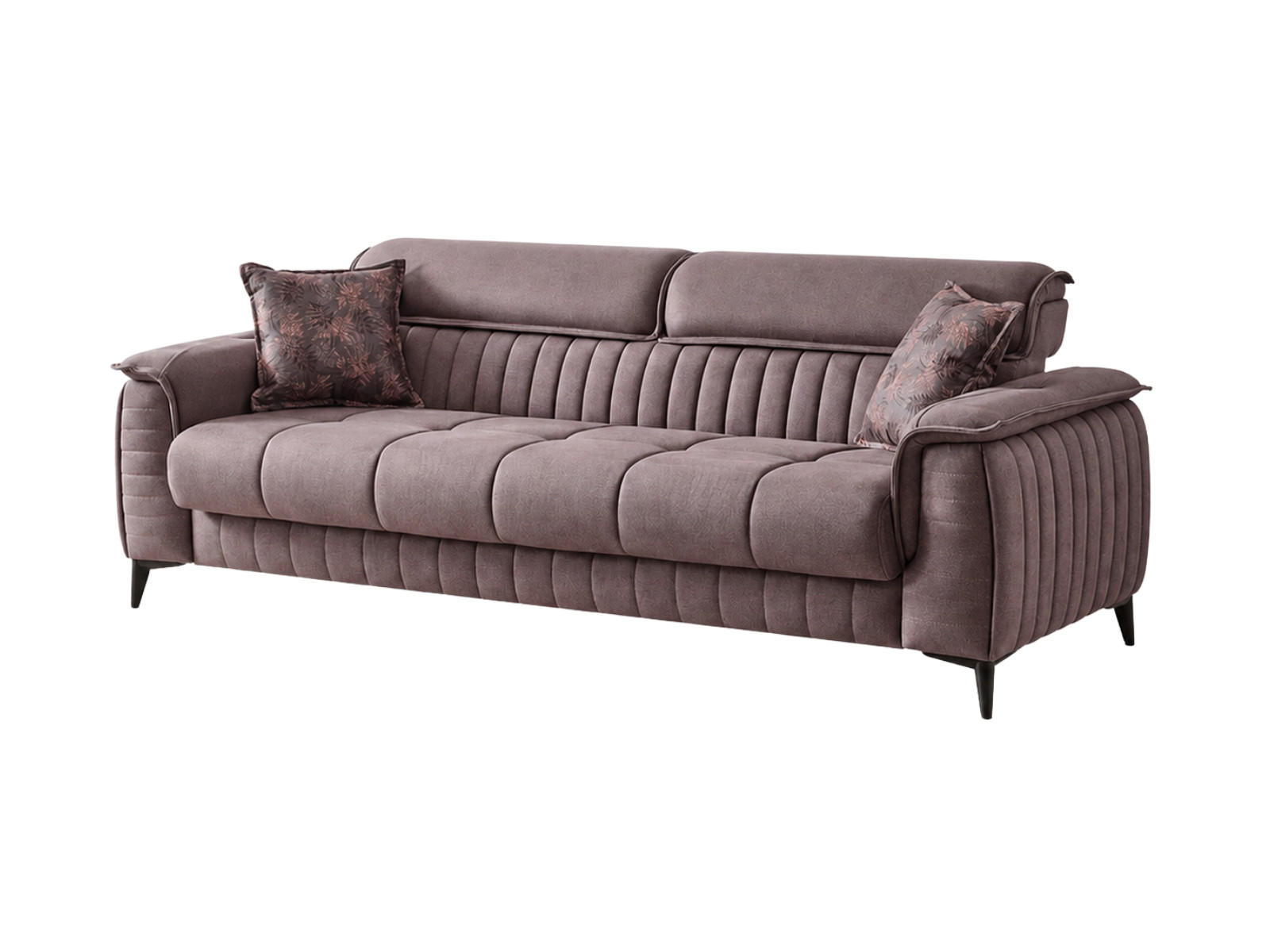 3-SITZER SOFA Regina Braun - Braun, Holzwerkstoff/Kunststoff (233/85/95cm)