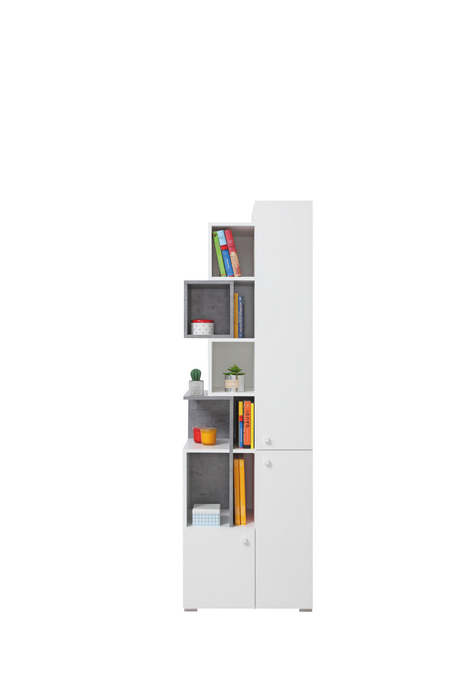 BÜCHERREGAL GALIA 45x40x190 cm, Regal Weiß - Weiß, Holzwerkstoff (45/190/40cm) - MASSENO