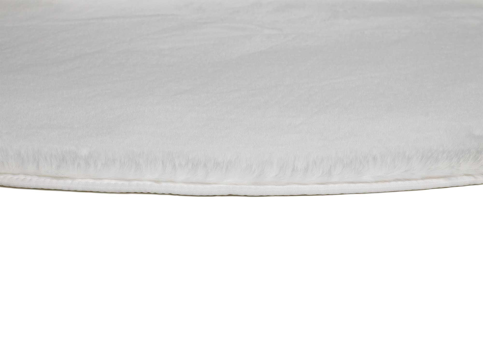 WEBTEPPICH waschbar Weiß Fox 120Ø cm - Weiß, Textil (120/120cm) - Atticgo