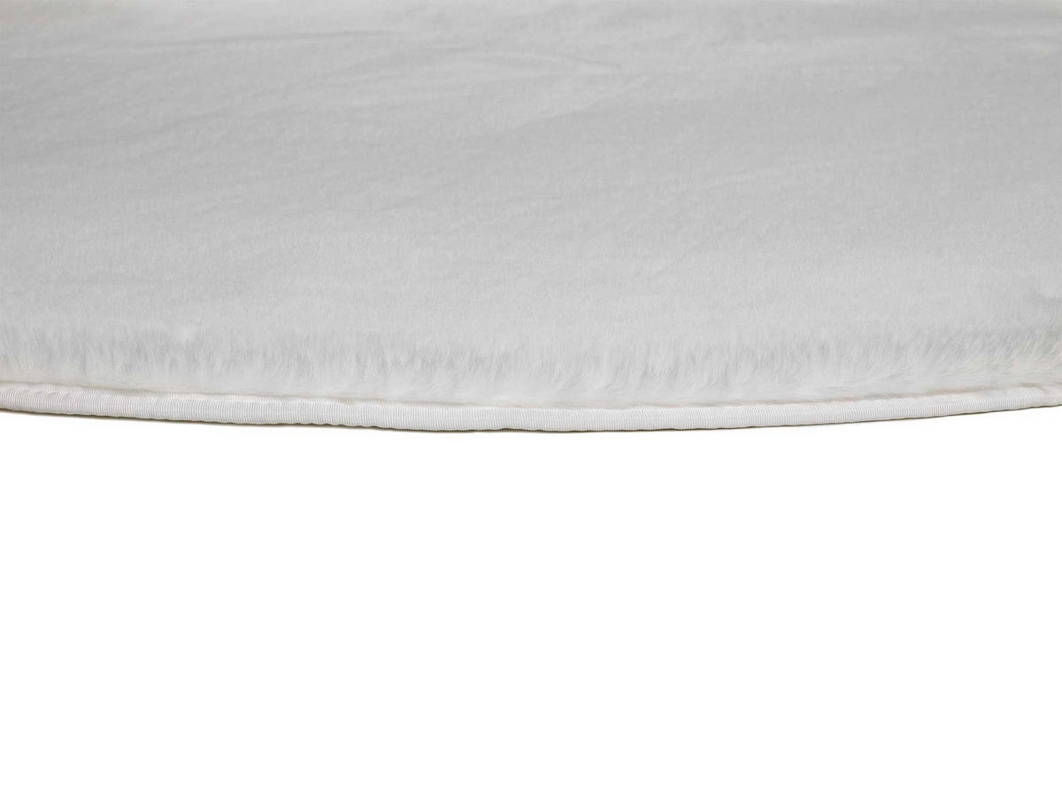 WEBTEPPICH waschbar Weiß Fox 120Ø cm - Weiß, Textil (120/120cm) - Atticgo