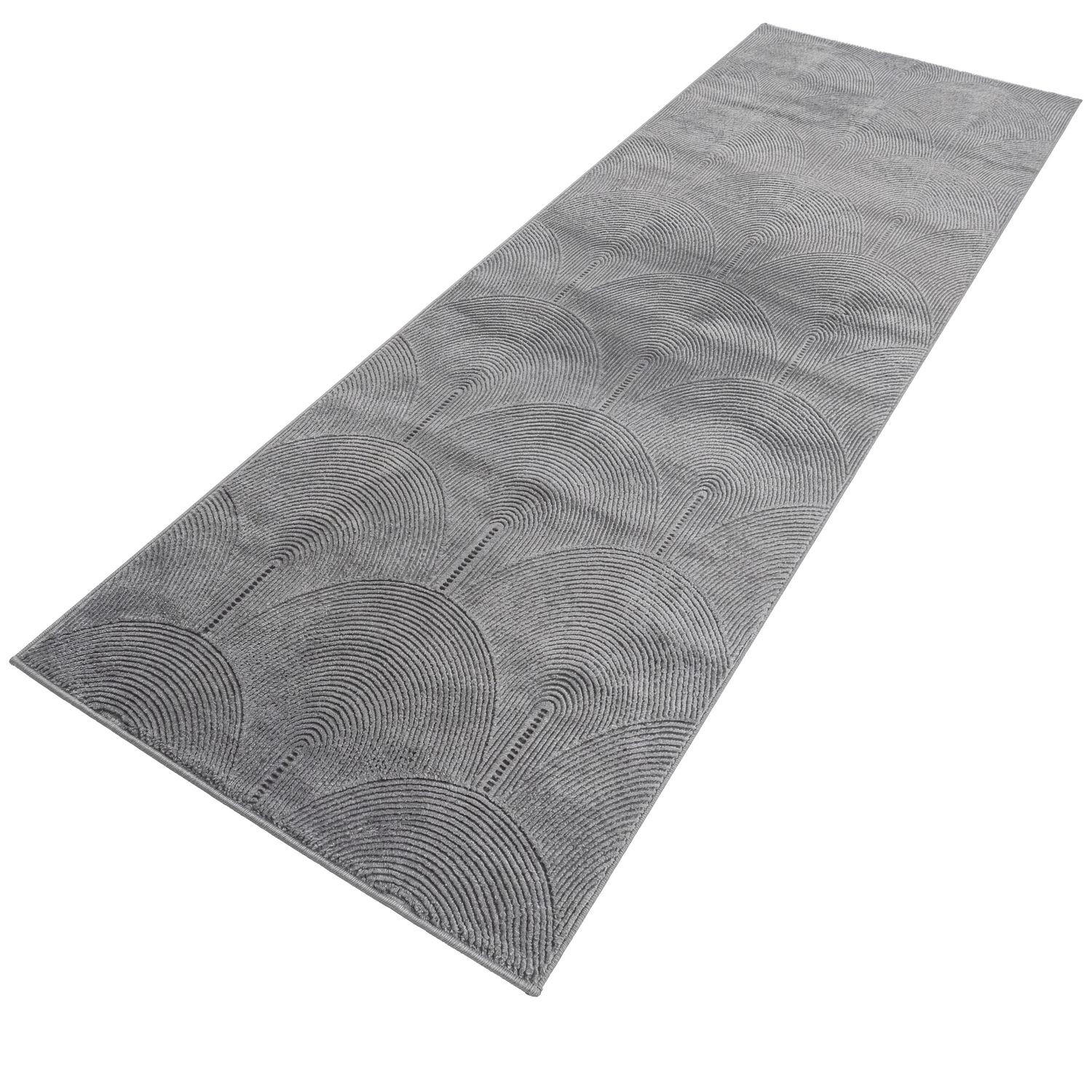 FLACHWEBETEPPICH Boho Anthrazit 80 x 150 cm - Anthrazit, Kunststoff (80/150cm) - TT Home