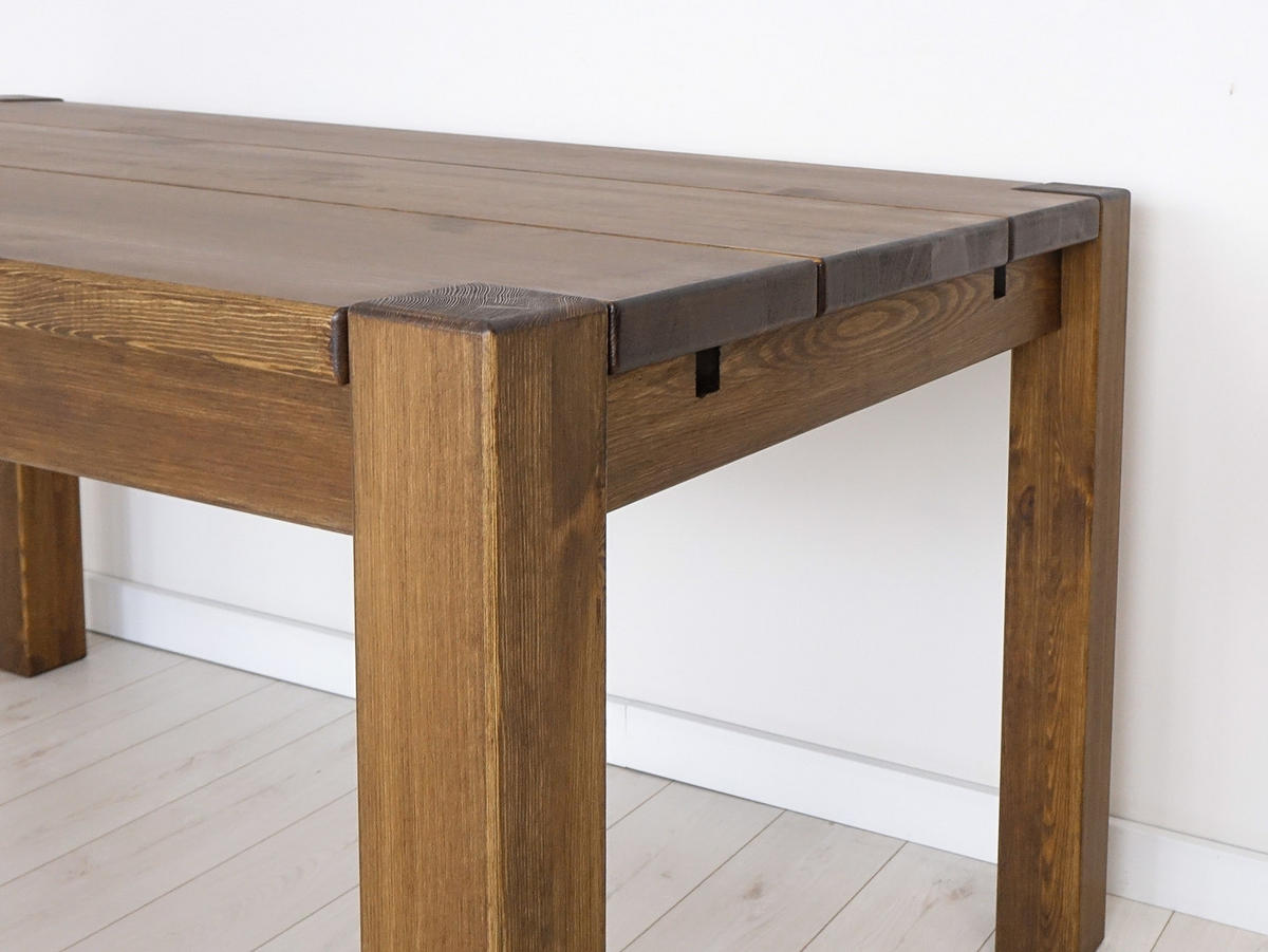 ESSTISCH aus Massivholz 180 cm Rustyk - Dunkelbraun, Holz (180/90/78cm) - Seart