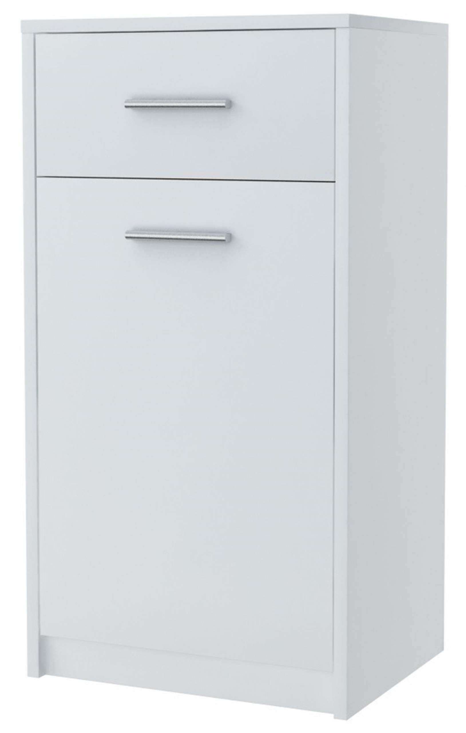 KOMMODE Bodo 1D1S Weiß 40/35/75 cm - Weiß, Holzwerkstoff (40/75/35cm) - Matkam Möbel