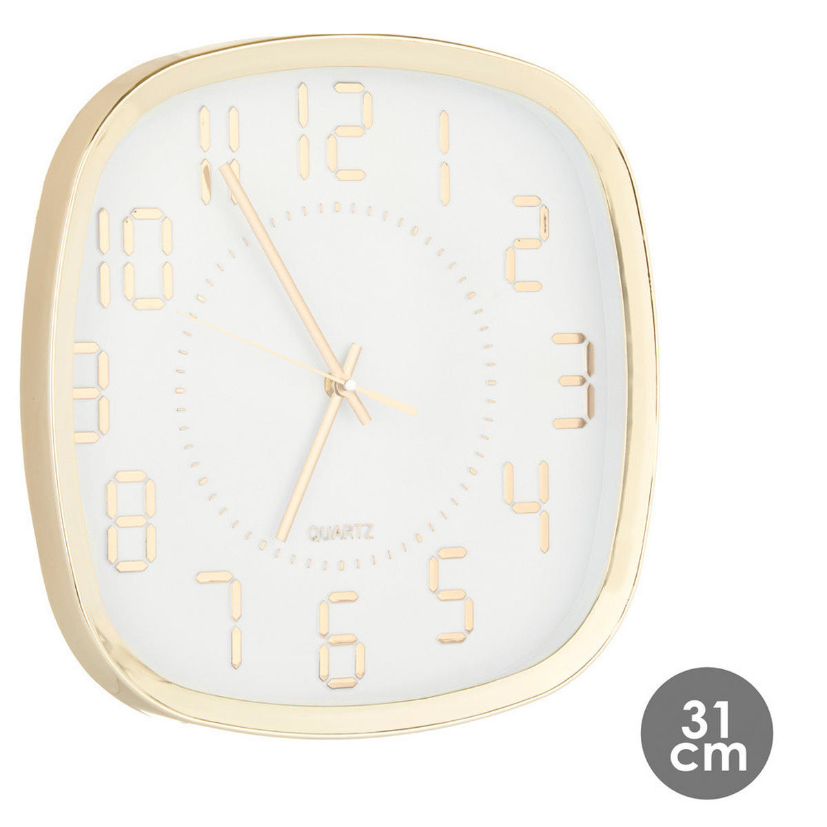 WANDUHR Gold Champagne - Goldfarben, Kunststoff (31/31/31cm) - Giftdecor