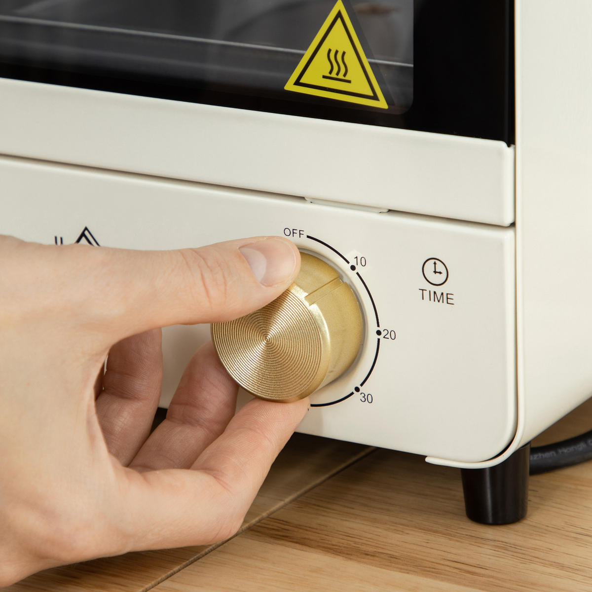MINIBACKOFEN Eisen Edelstahl gehärtetes Glas Cremeweiß - Creme, Metall (25.5/27.5/32cm) - HOMCOM