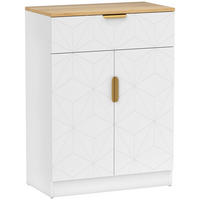 SIDEBOARD MDF Weiß - Goldfarben/Weiß, Holzwerkstoff/Kunststoff (32/82/60cm) - HOMCOM