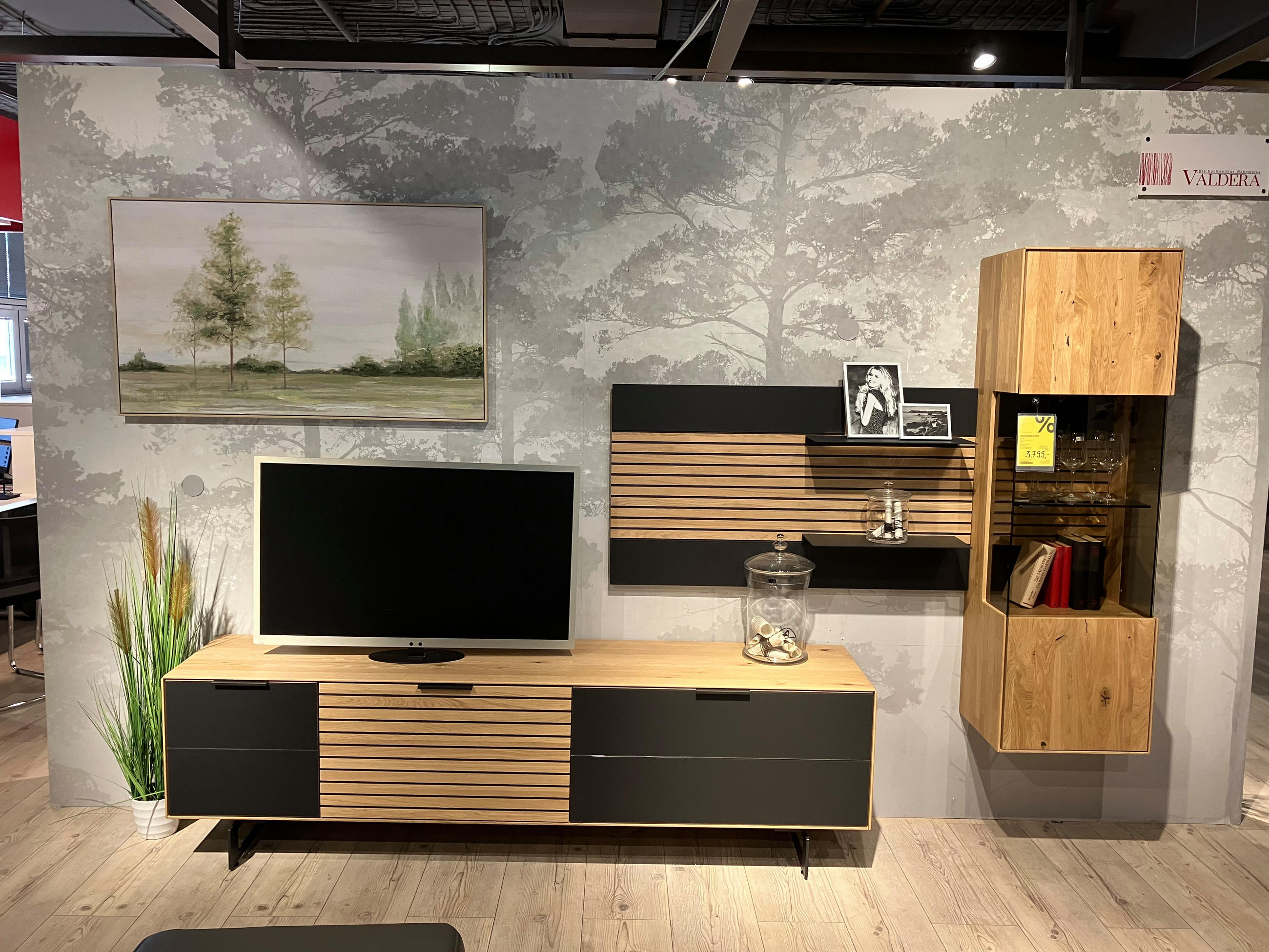 Massivholz Wohnwand - Valdera