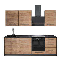 CHICINETĂ Fame-Line, Stejar auriu/Alb, 230 cm fara blat - stejar miere/antracit, compozit lemnos (230/206.8/51.6cm) - Vicco