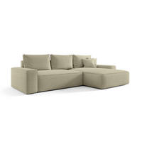 ECKSOFA Walken Mit Schlaffunktion - Hellbraun, Holzwerkstoff/Textil (280/185cm) - Fun Möbel