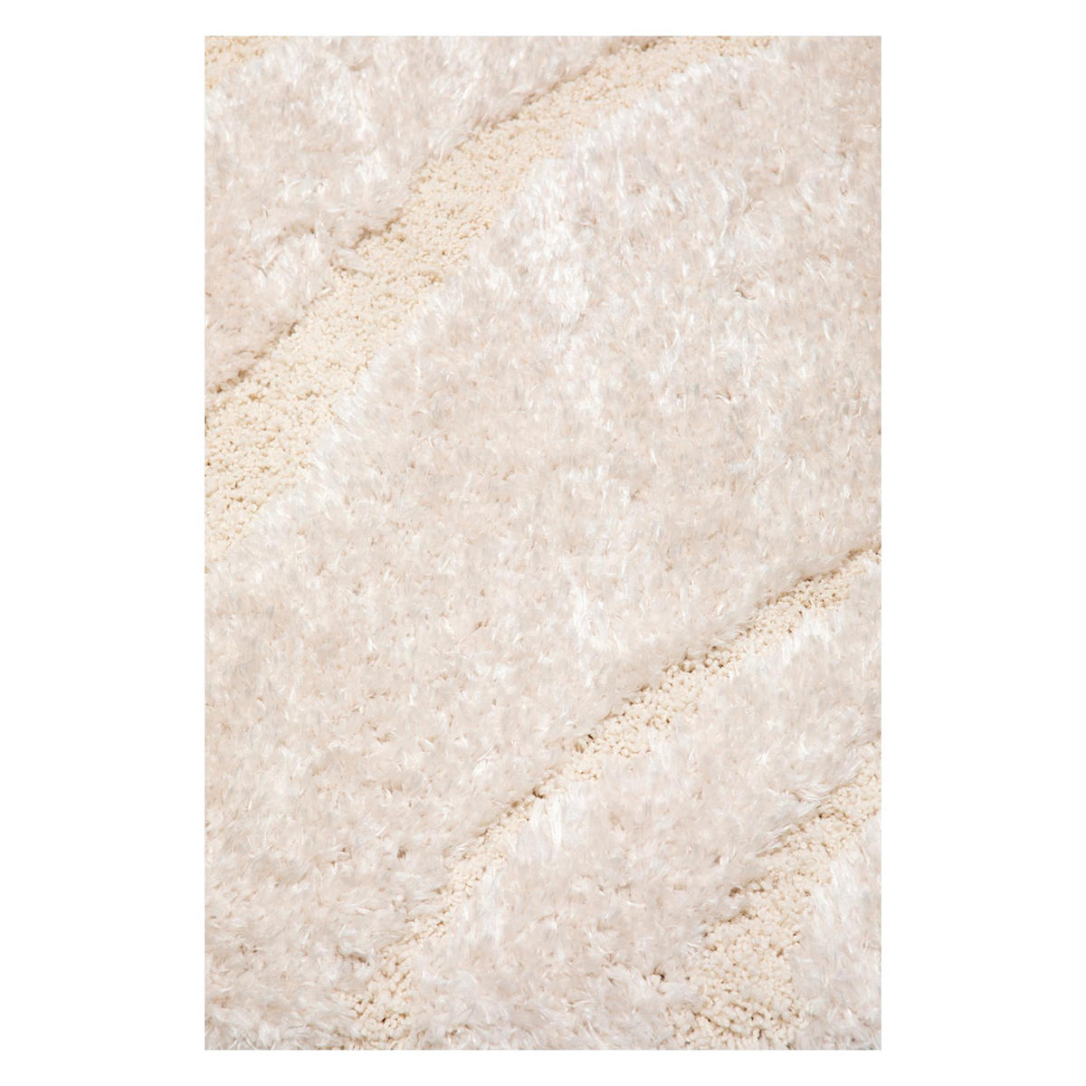 TEPPICH Alivio schneeweiß 80 x 150 x 1 cm - Weiß, Textil (80/150cm) - Vivaraise