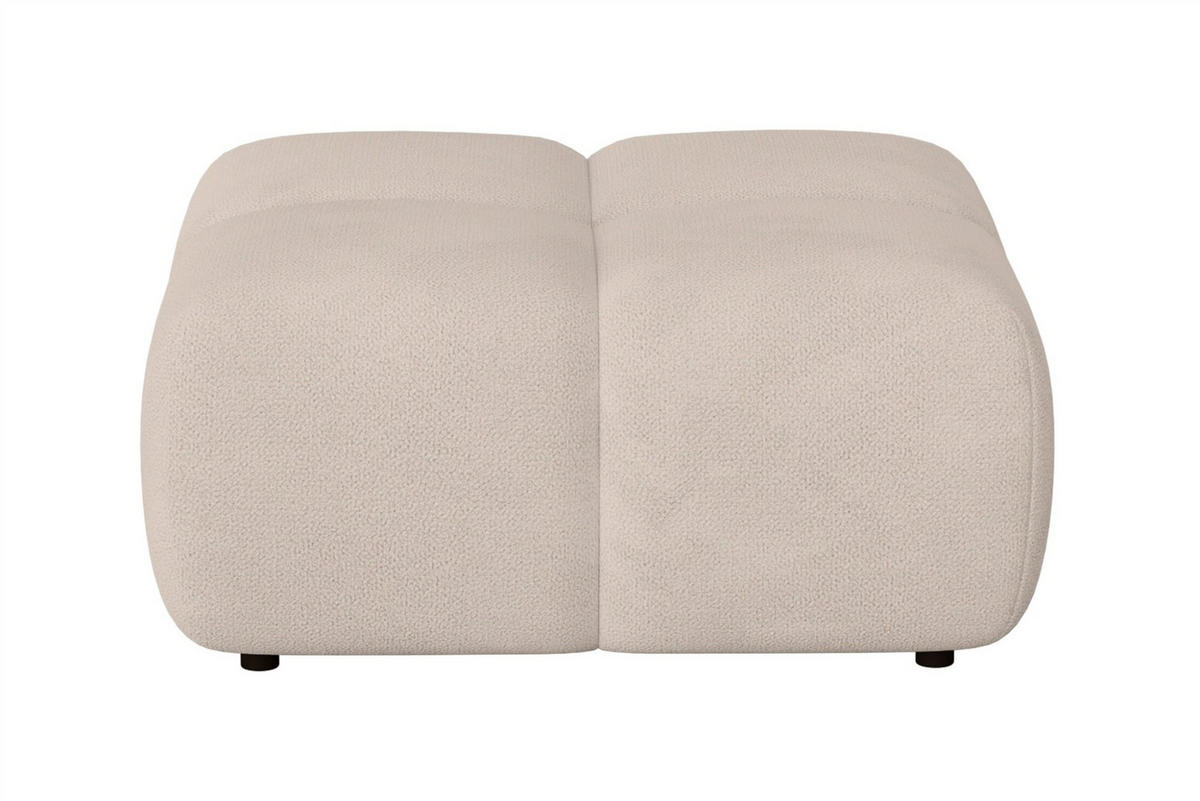 POLSTERHOCKER Vega - Beige, Holzwerkstoff/Textil (90/45/90cm) - Fun Möbel