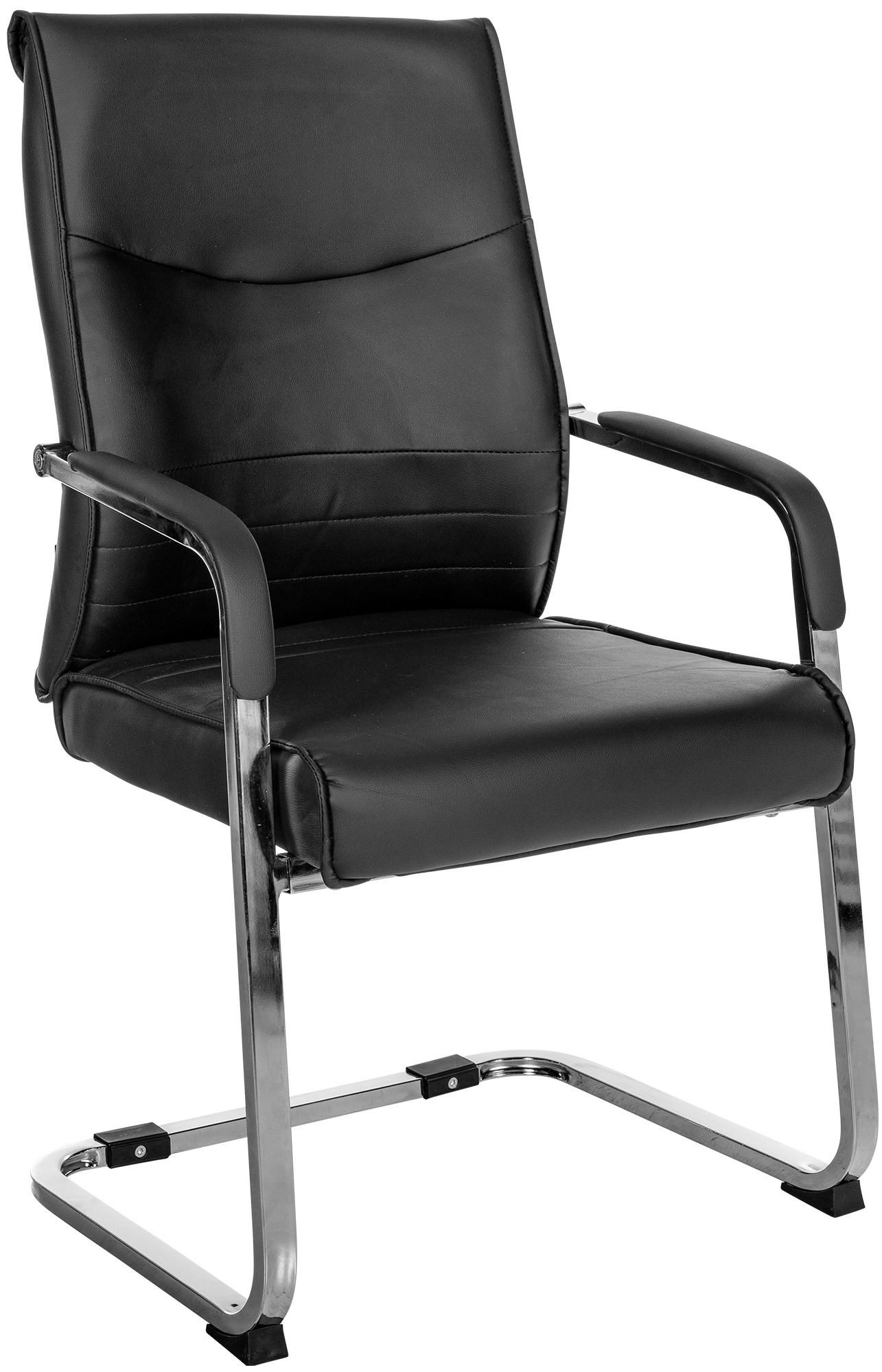 SCHWINGSTUHL Lederlook Schwarz - Schwarz, Textil/Metall (55/88/60cm) - CLP