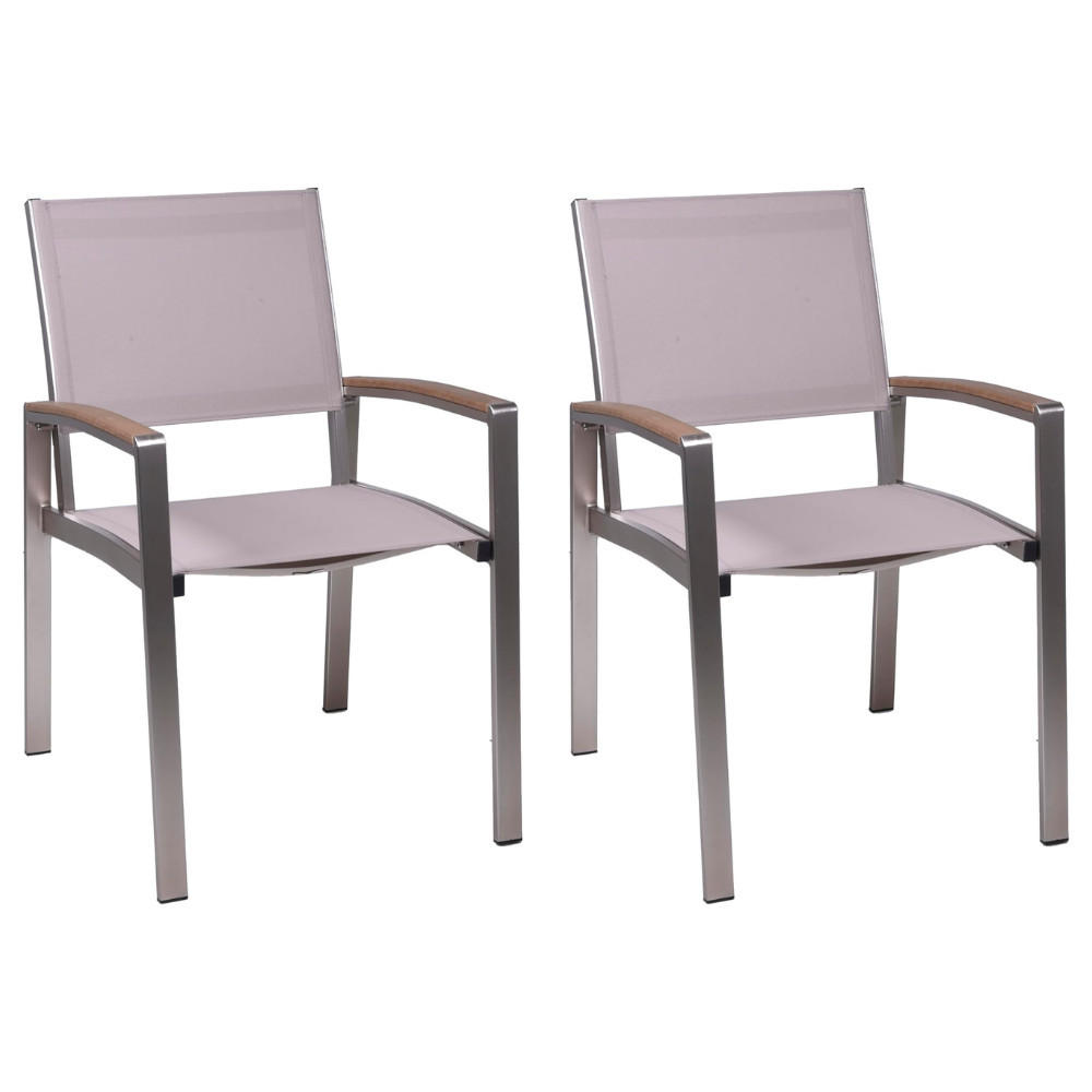 GARTENSTUHL 2er Set Hanna Stapelstuhl - Champagner, Kunststoff (56/87.5/59cm) - DELUKE