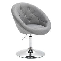 COCKTAILSESSEL HAVANNA Stoffbezug Grau - Silberfarben/Grau, Textil (62/88/58cm) - SVITA