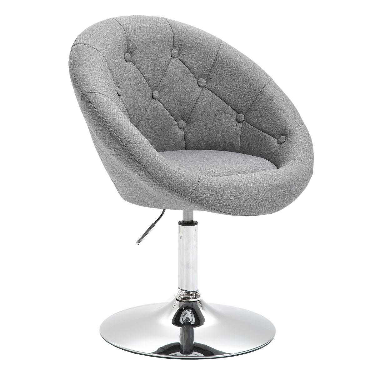 COCKTAILSESSEL HAVANNA Stoffbezug Grau - Silberfarben/Grau, Textil (62/88/58cm) - SVITA