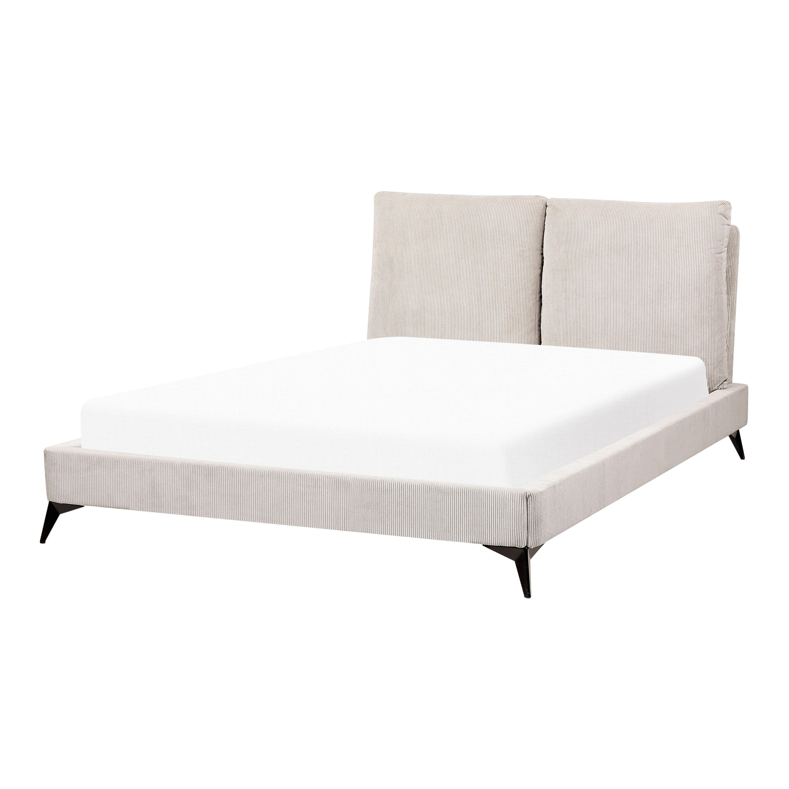 POLSTERBETT 140/200cm Helles Beige Melle - Beige, Naturmaterialen/Textil (140/200cm) - Beliani