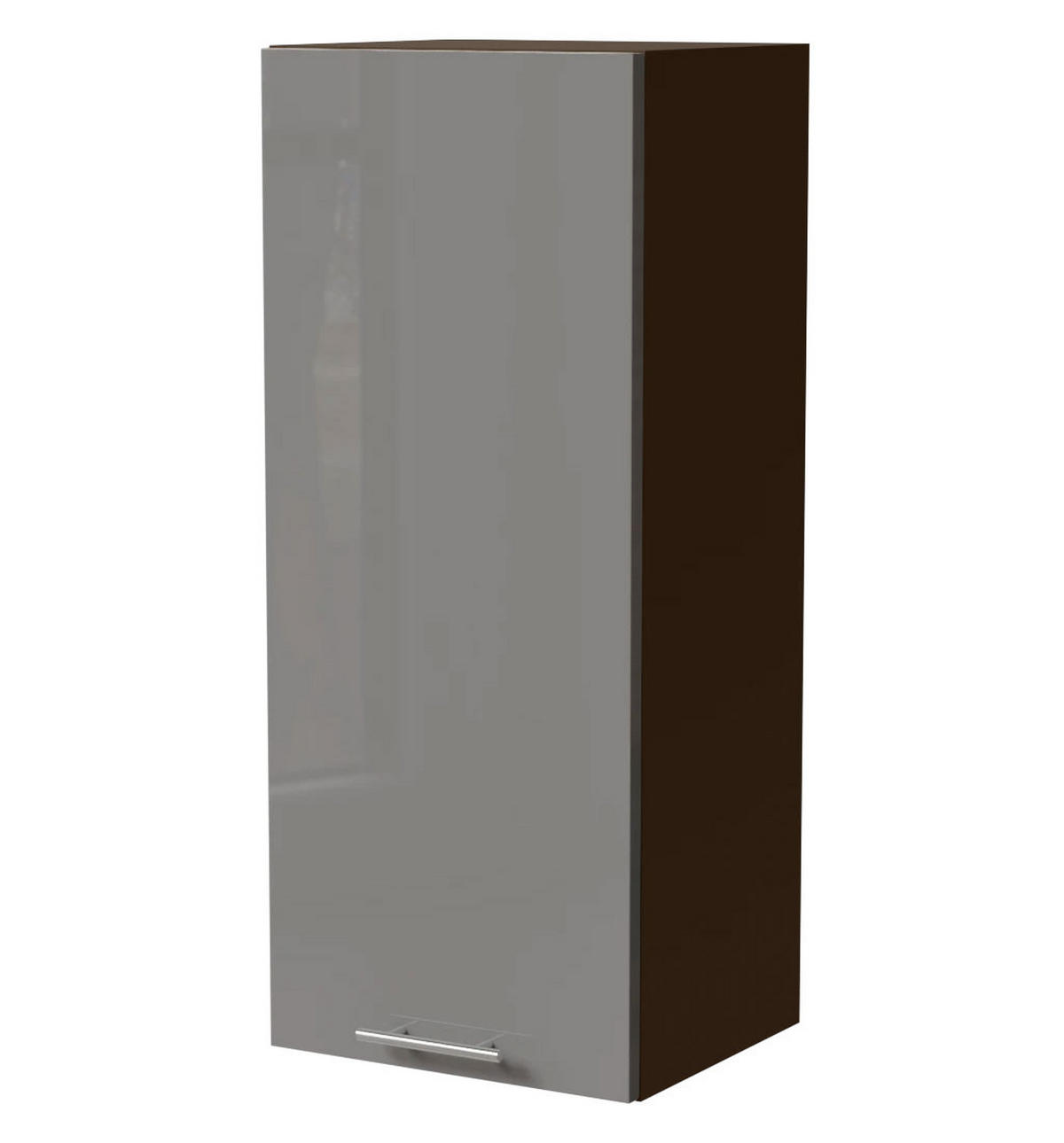 KÜCHENHÄNGESCHRANK W4/40 Essen Grau Hochglanz / Lava Matt 40 / 32,5 / 96cm - Dunkelgrau/Grau, Holz/Holzwerkstoff (40/96/32.5cm) - Feldmann-Wohnen