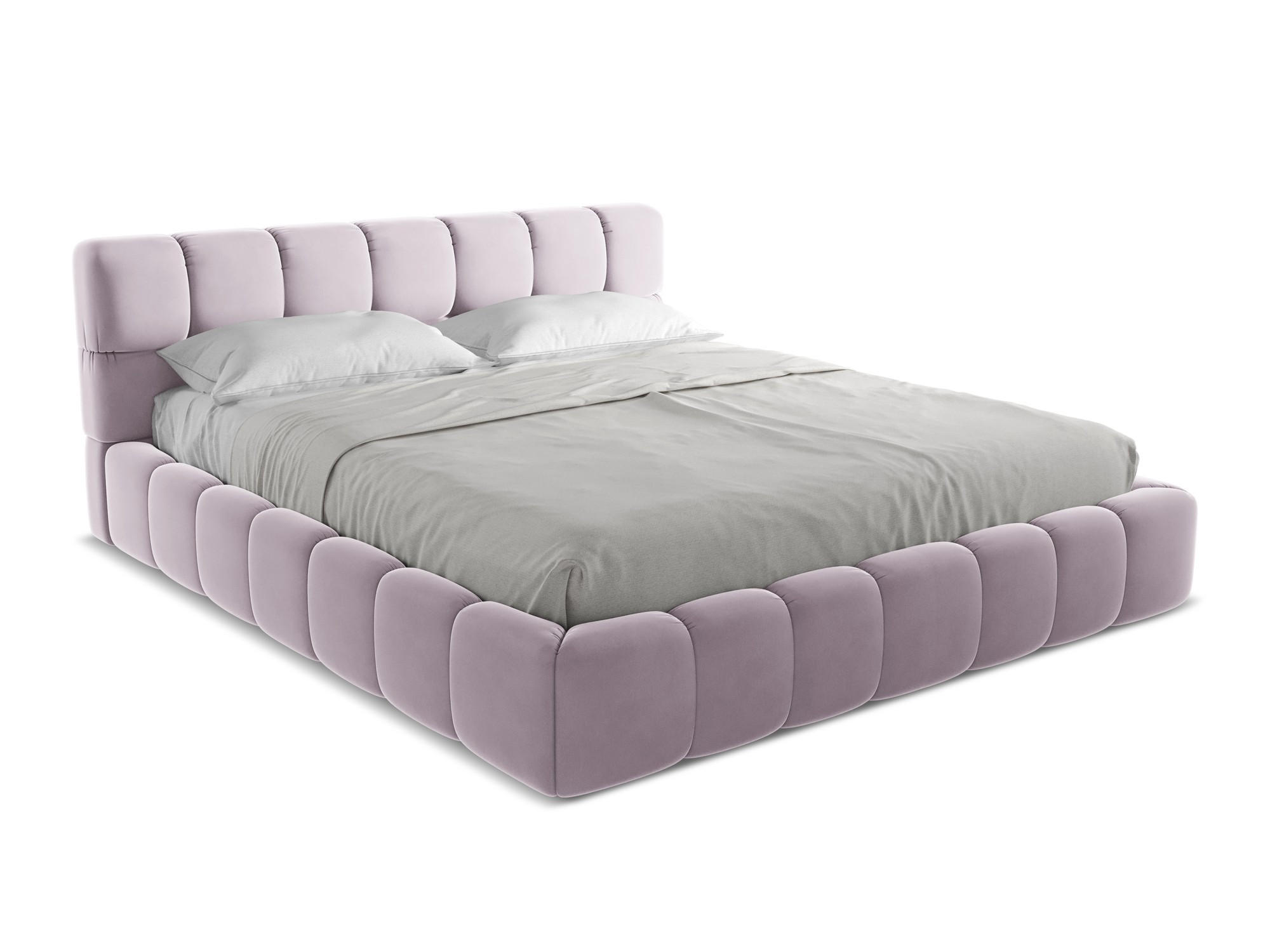 POLSTERBETT mit Bettkasten und Lattenrost 200x228 Violett - Lila/Flieder, Kunststoff/Textil (180/200cm) - Makamii
