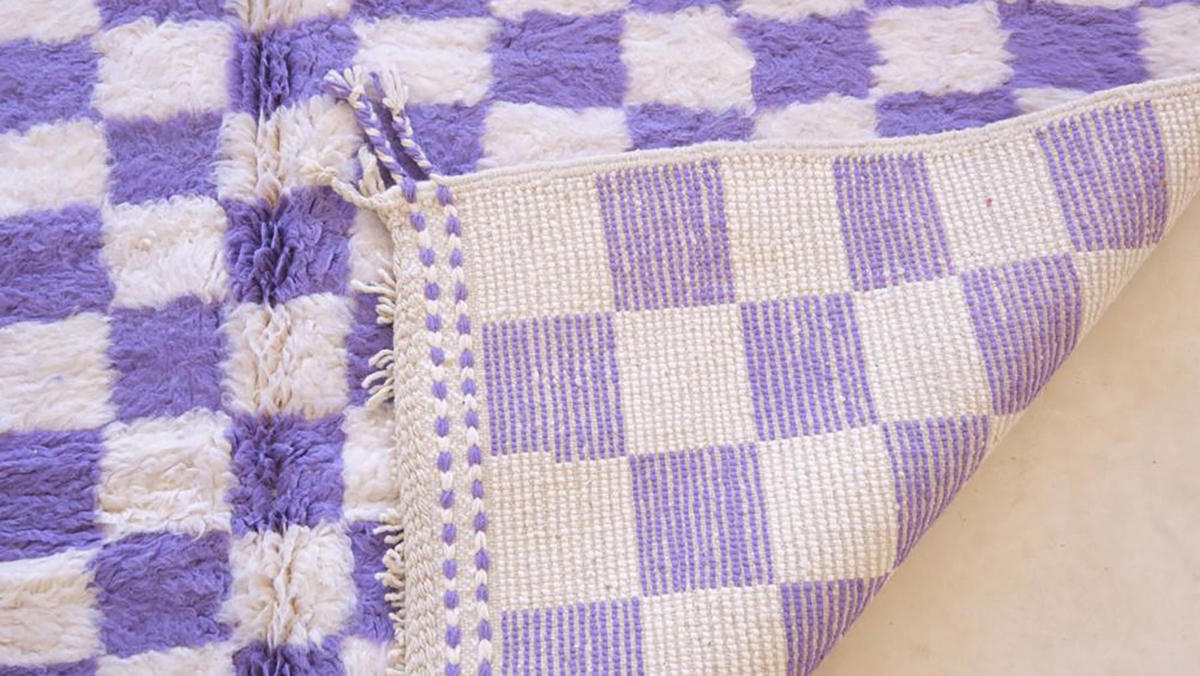 BERBERTEPPICH aus reiner Wolle 209x 253 cm - Lila, Naturmaterialien (209/253cm) - AFK Living