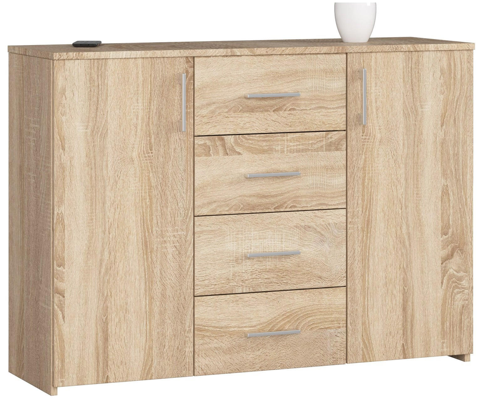 KOMMODE Eiche Sonoma 80/110/35 - Sonoma Eiche, Holzwerkstoff (110/80/35cm) - RAUMHIRSCH FURNITURE