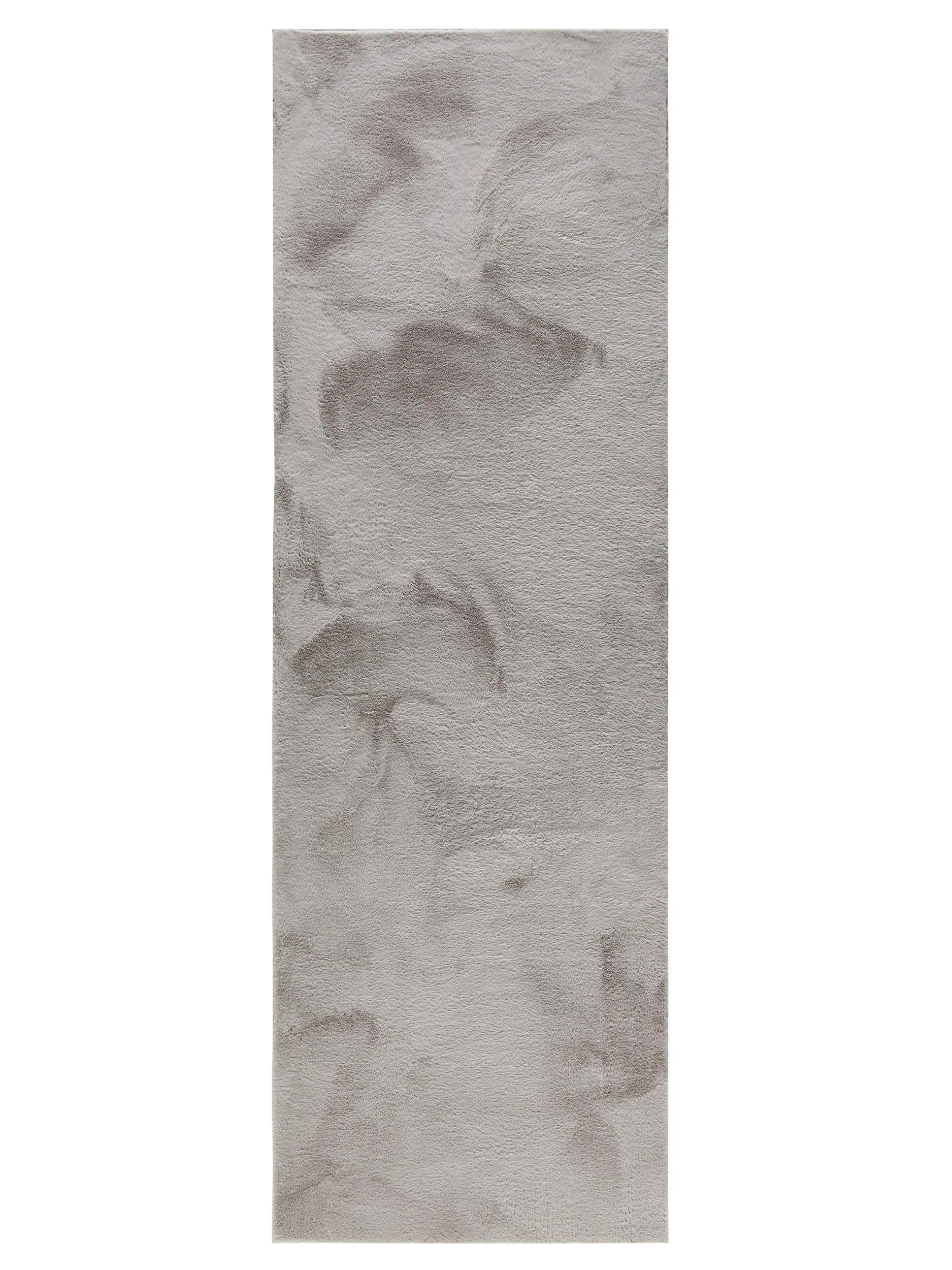 KUNSTFELLLÄUFER Furry Hellgrau 70/200 cm - Hellgrau, Kunststoff/Textil (70/200cm) - benuta