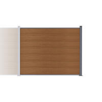 ERWEITERUNGSSET für Verbundzaun 2 m STOCKHORN, H. 150 cm, auf Teakholz-Sockel - Braun, Holzwerkstoff (200/150cm) - Casanoov