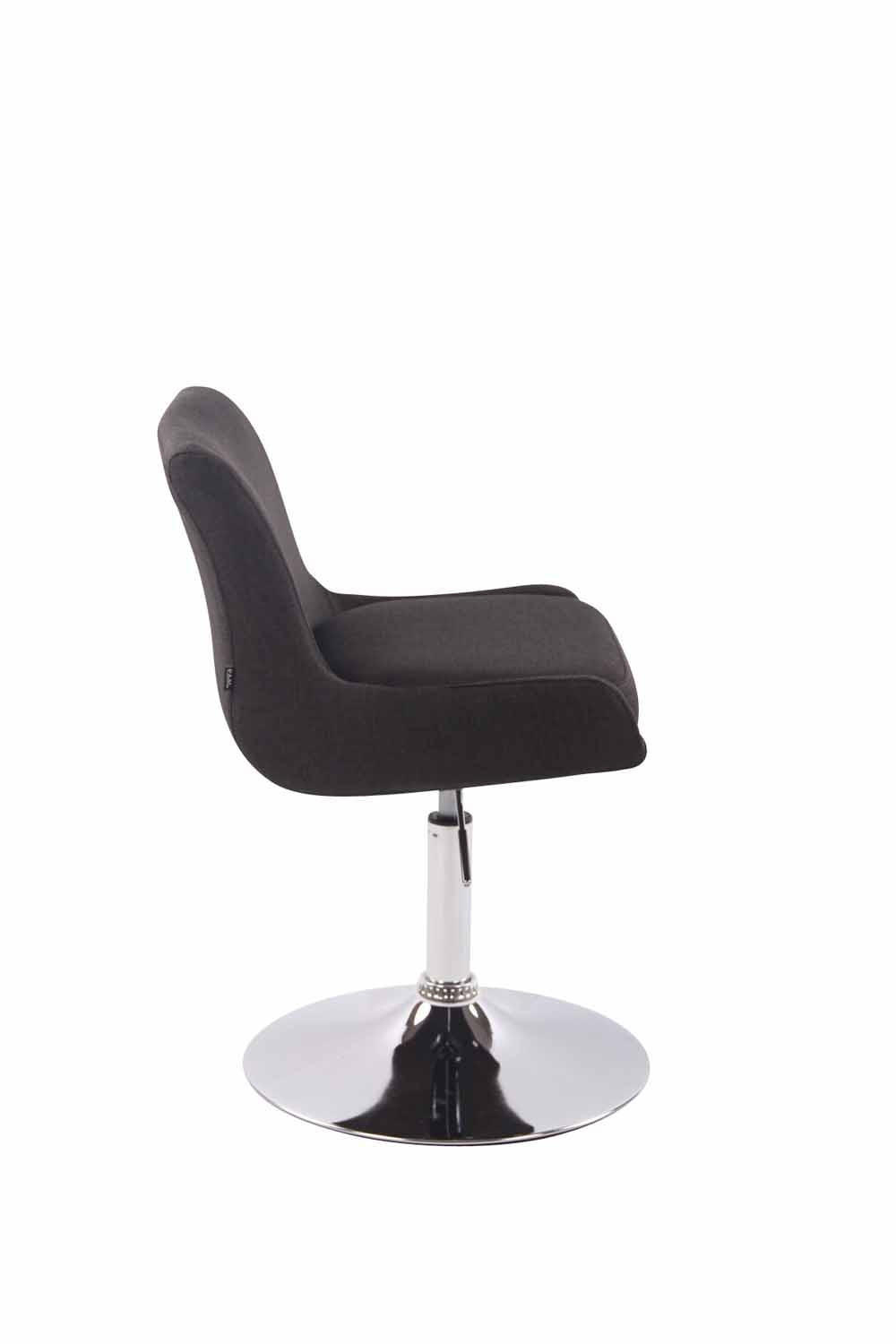 DREHSTUHL Stoff dunkelgrau - Chromfarben/Dunkelgrau, Textil/Metall (43/71/50cm) - CLP