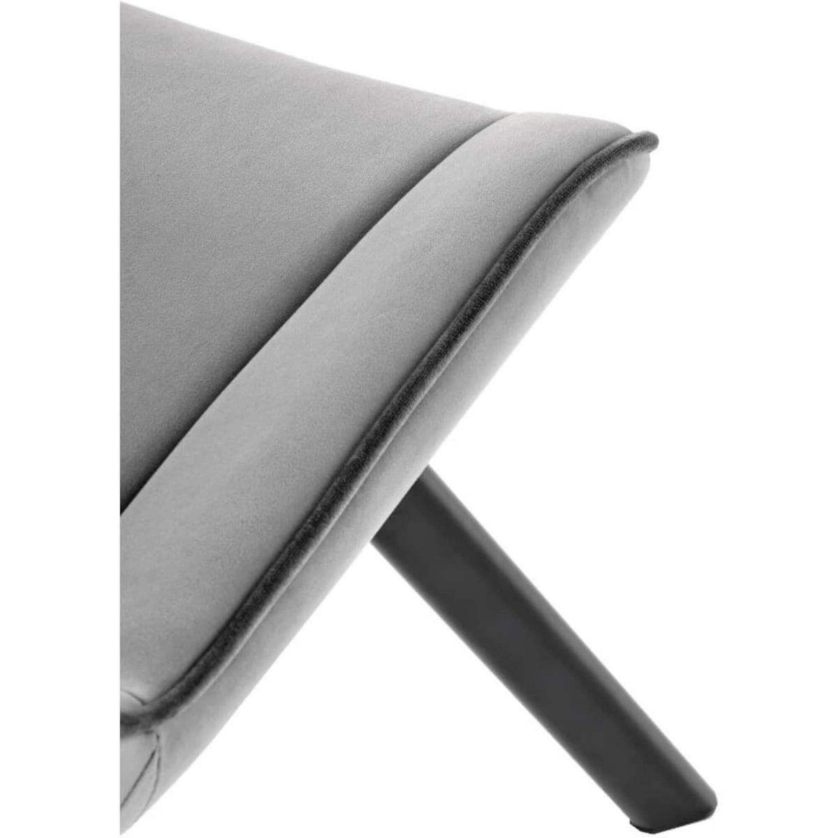 STUHL LUXI K520 - Schwarz/Grau, Holzwerkstoff/Metall (46/80/47cm) - Meblini