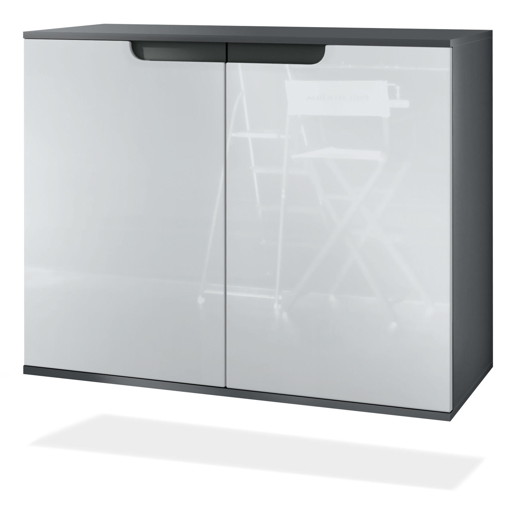 Vladon Kommode Weiß Hochglanz 92.5x73.5x35 cm