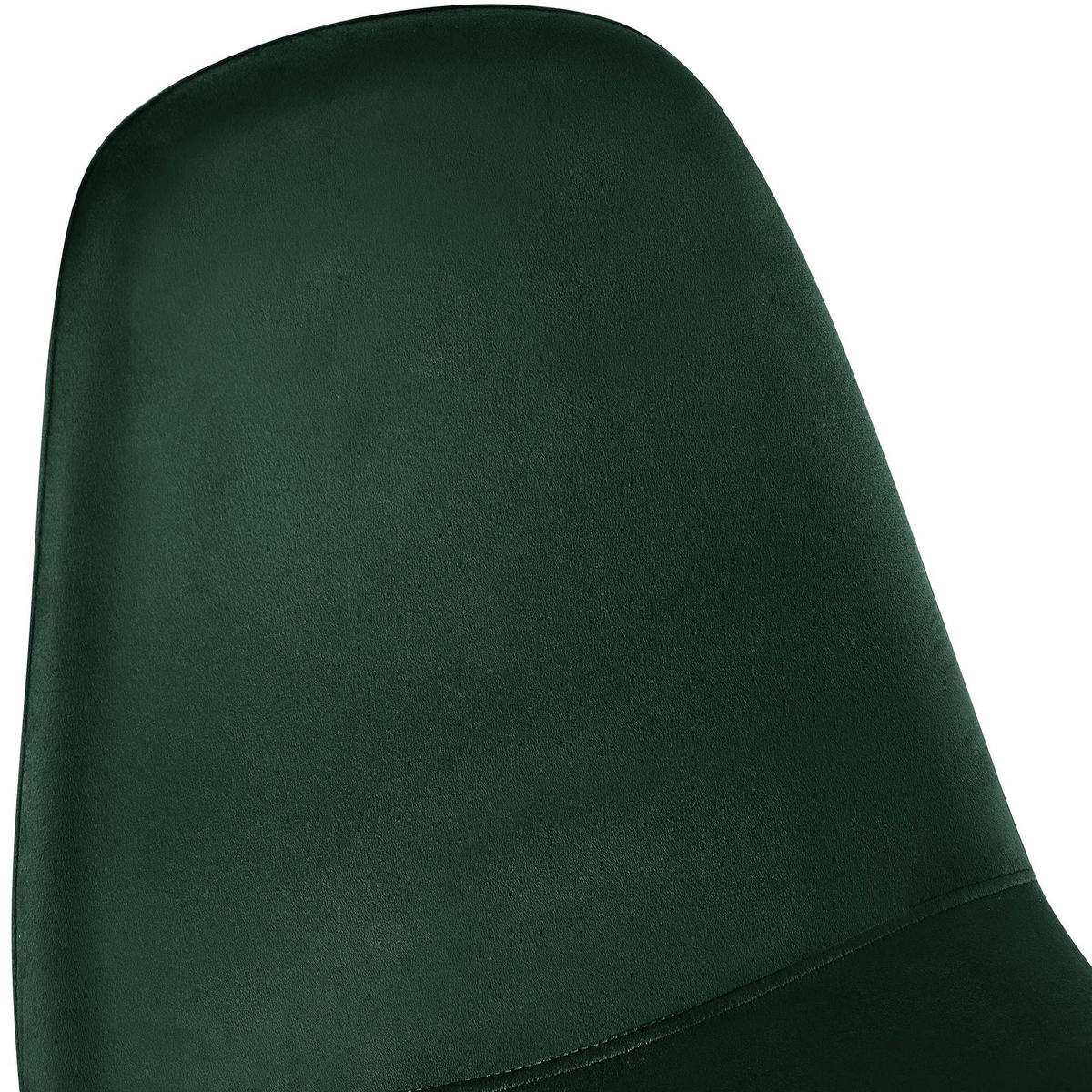 STUHL 4er Set Samt Grün - Schwarz/Grün, Textil/Metall (44/88/51cm) - CLP