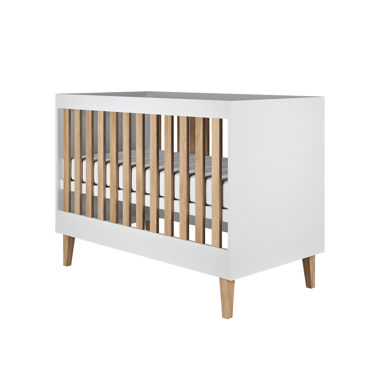 KINDERBETT Kubi ohne Schublade ohne Matratze 120/60 - Weiß, Holzwerkstoff (60/120cm) - RAUMHIRSCH FURNITURE