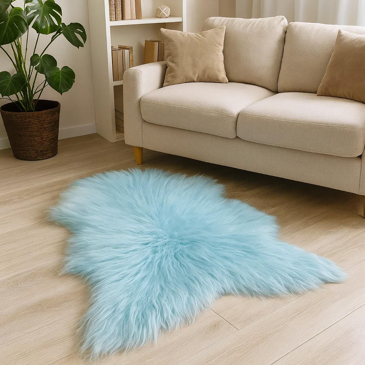 SCHAFFELL Island XL Türkis ökologisch gegerbt ca. 100 cm - Türkis, Fell (60/100cm) - Provellus