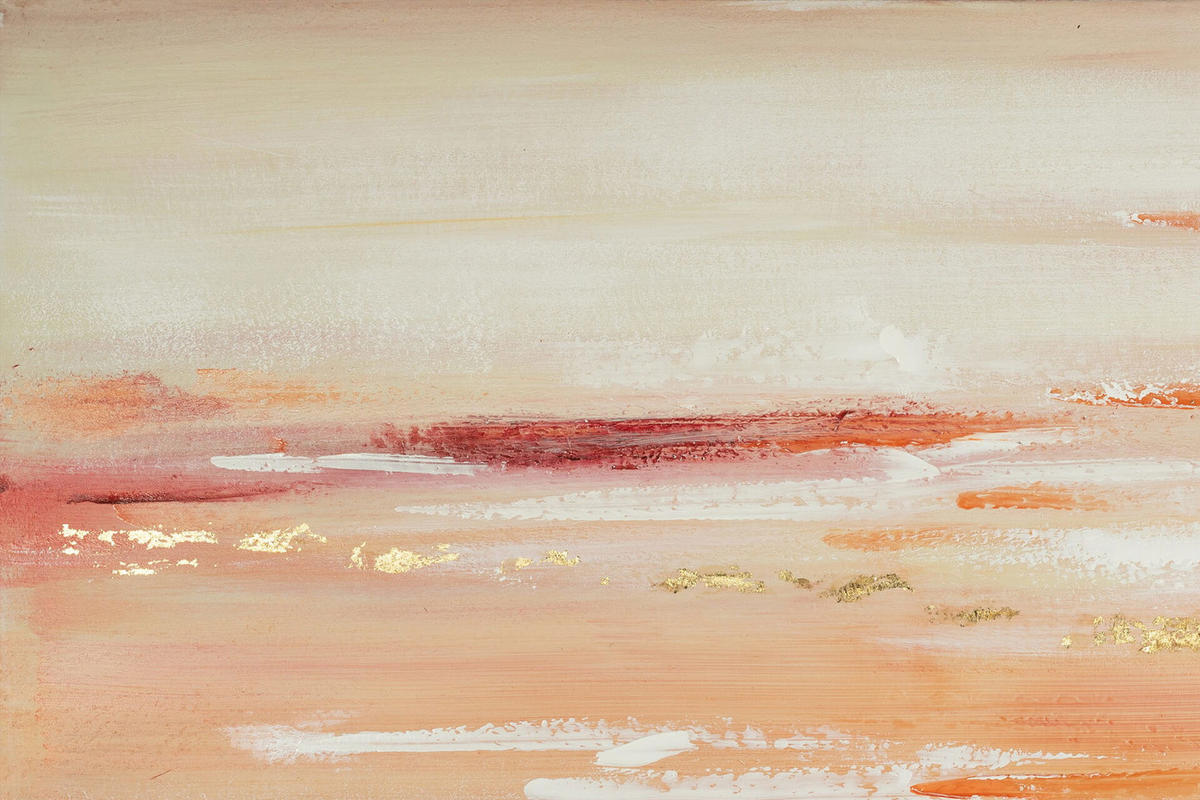 ÖLGEMÄLDE 120/80 cm - Beige/Orange, Holz/Textil (2.2/80cm) - KUNSTLOFT