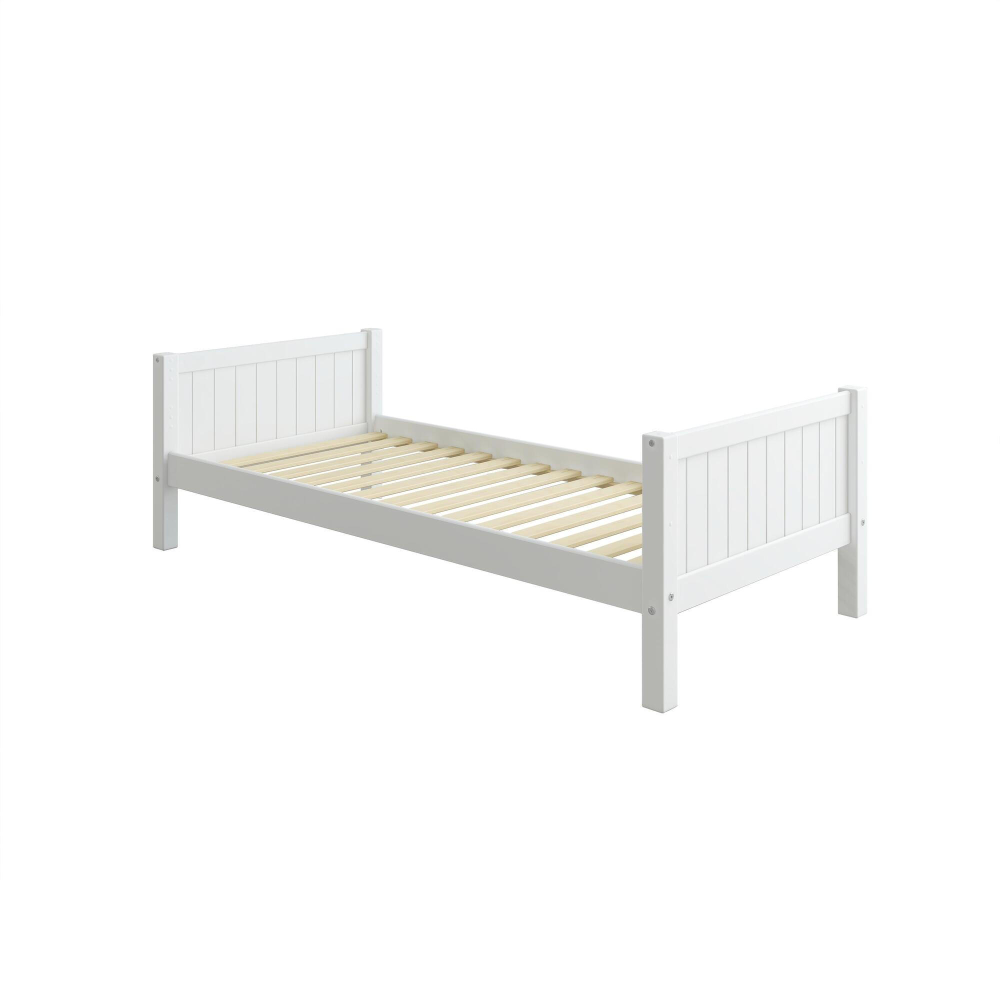 KINDERBETT NORDIC ROMANTIC Weiß 209x99x65 cm - Weiß, Holz - FURNLUX