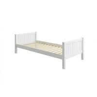 KINDERBETT NORDIC ROMANTIC Weiß 209x99x65 cm - Weiß, Holz - FURNLUX
