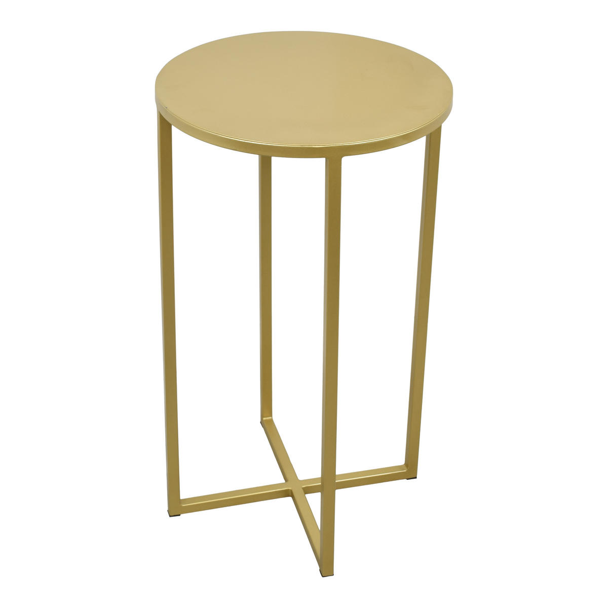 BEISTELLTISCH Nova Gold - Goldfarben, Metall (35/35/60cm) - LOFT42