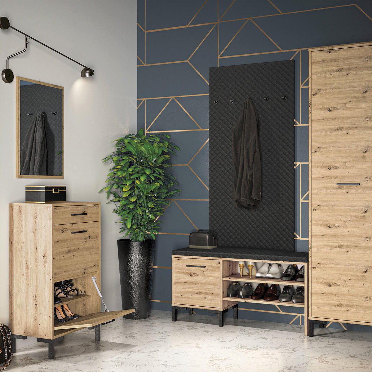 SCHUHMÖBEL Liora Holz - Braun, Holzwerkstoff (105/54/34cm) - Petits-meubles