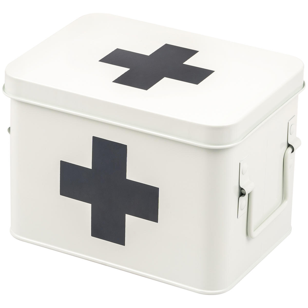 MEDIZINBOX, weiß, Metall - Weiß, Metall (22.5/15.5/16.5cm) - eluno