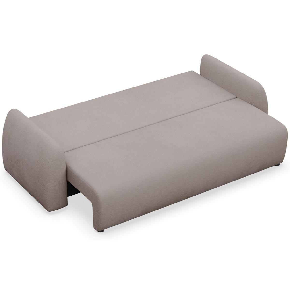 3-SITZER SOFA Nubelle Dunkelbeige Chenille-Bezug, wasserabweisend - Greige/Schwarz, Kunststoff/Textil (244/85/93cm) - Selsey